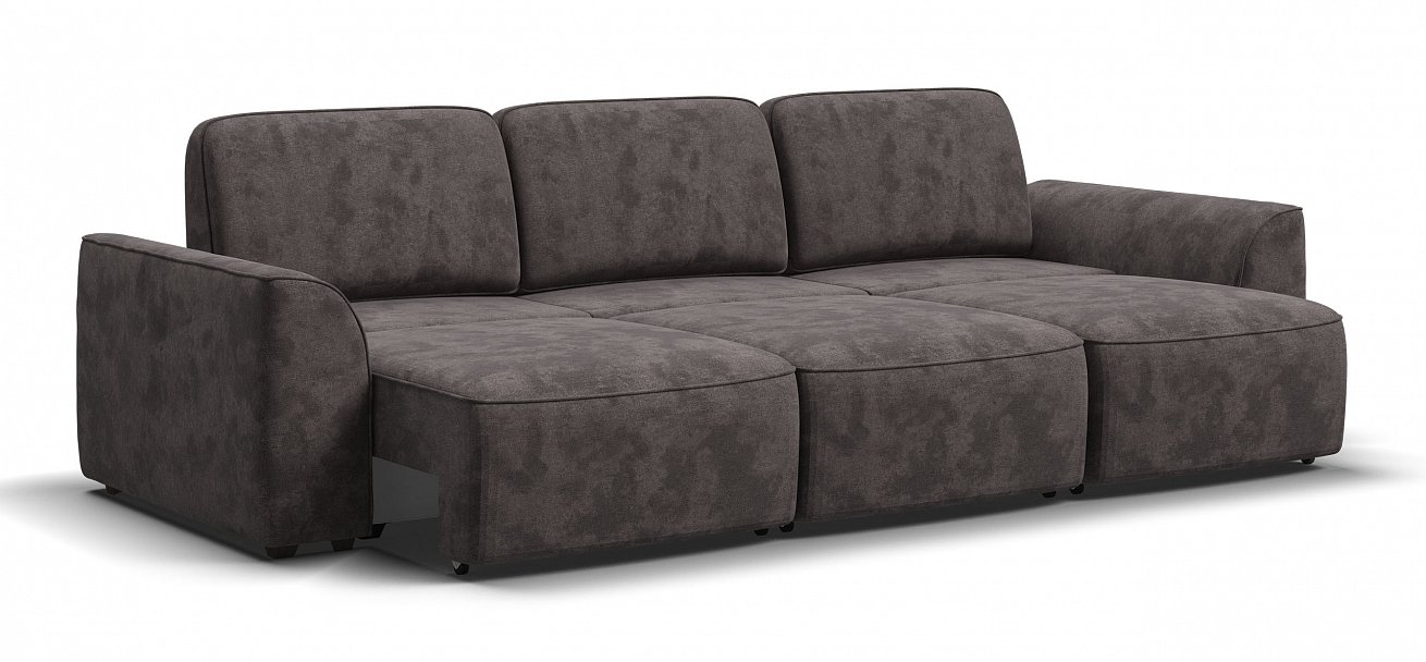 Диван Кинг Модуль Макс велюр Алькантара серый