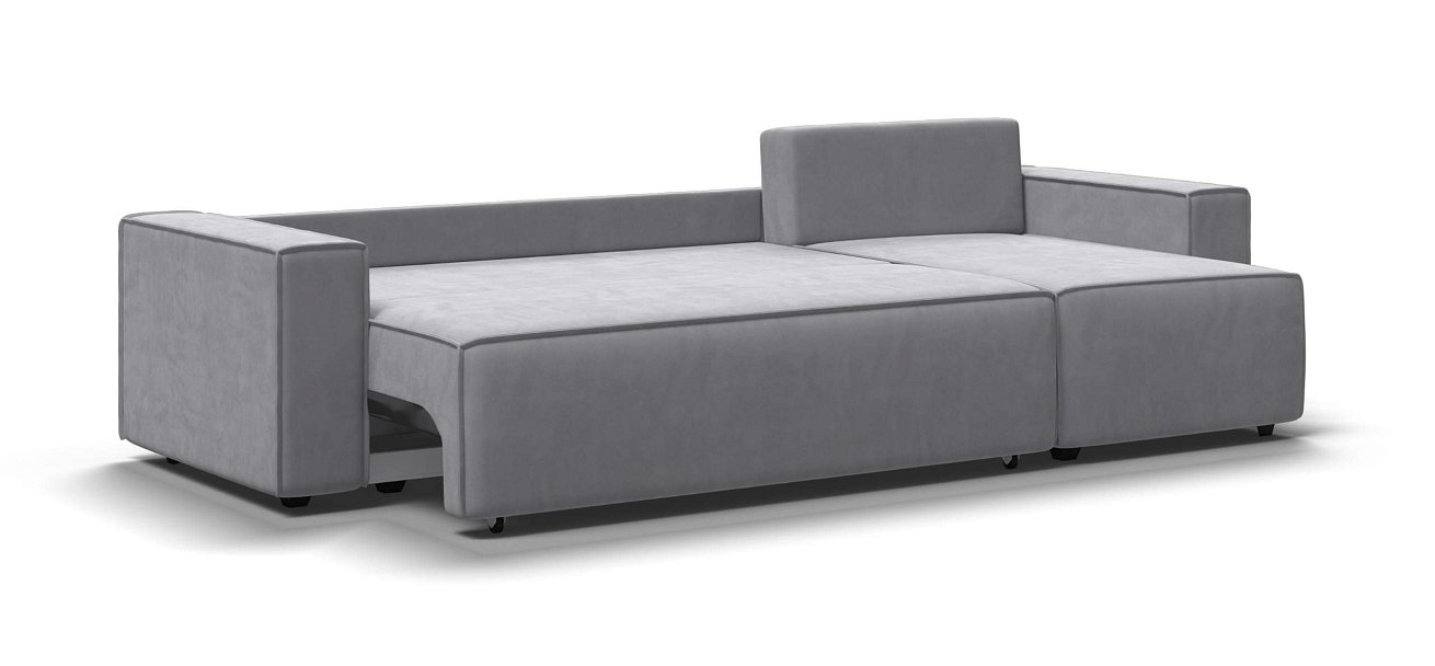 Угловой диван Норд велюр Монолит сталь