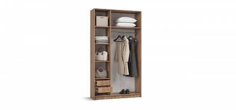 Босс Стандарт 120*220 шкаф распашной 3Д + ящики 01 Орех селект 3