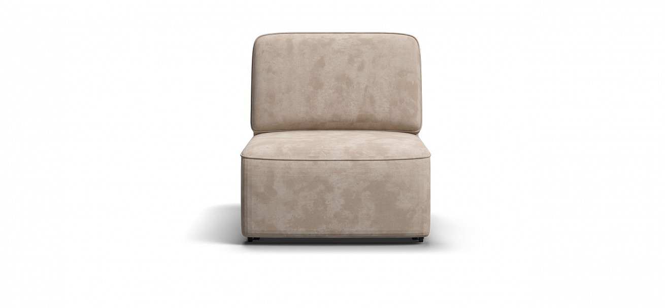 Кинг Модуль спальное место велюр Алькантара пепел