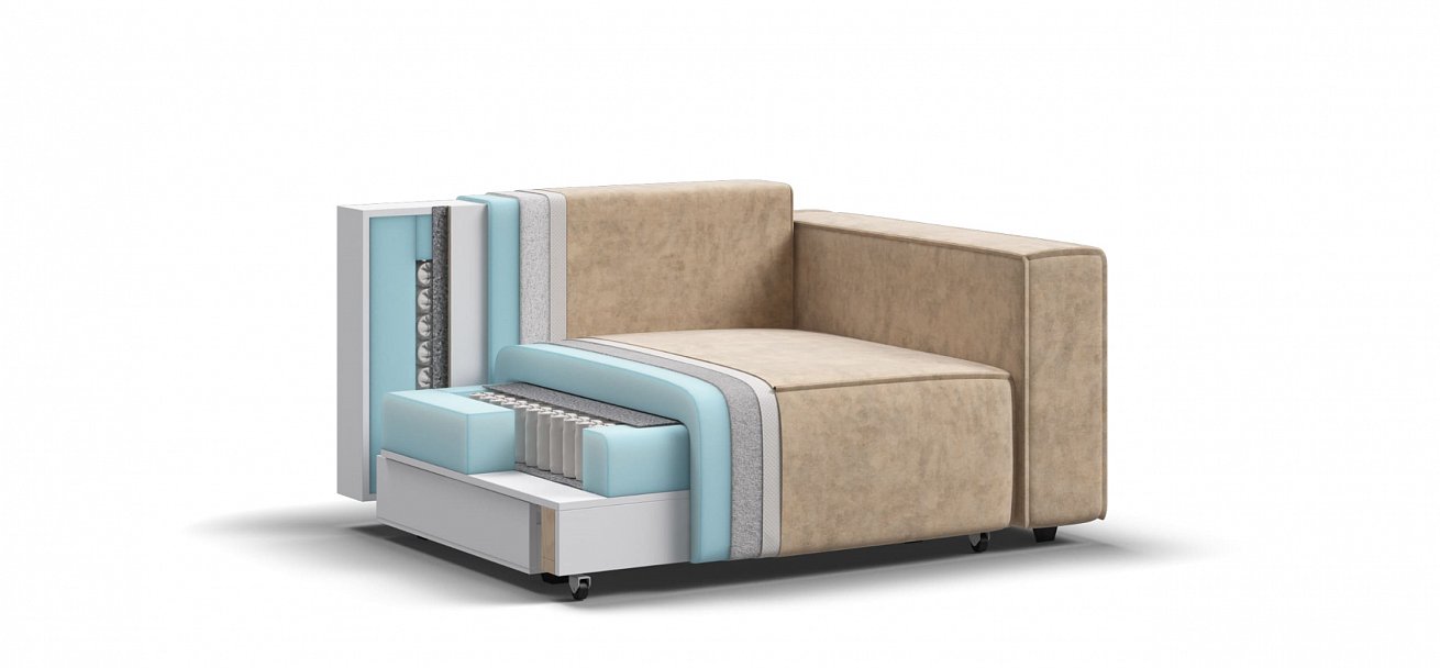 Кресло Босс Софт Модуль велюр Роял шампань