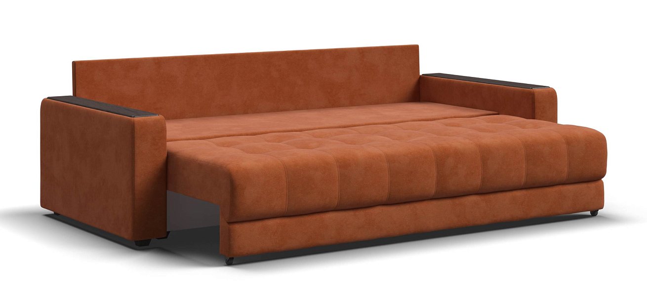 Диван Босс велюр Алькантара оранж