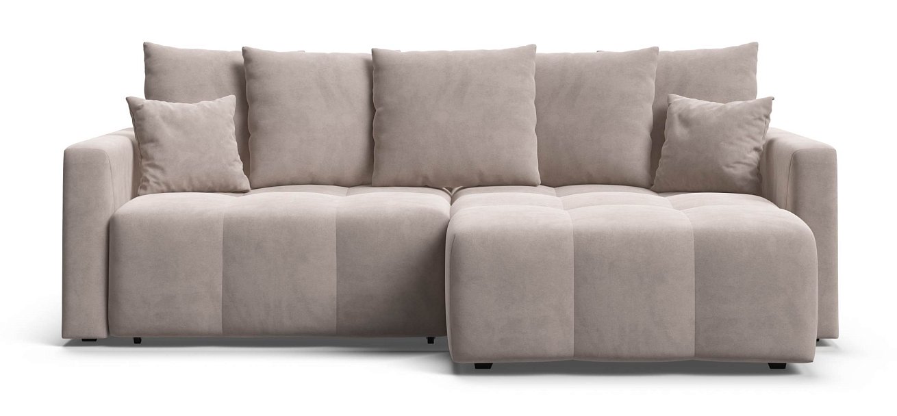 Угловой диван Босс Тренд велюр Монолит латте