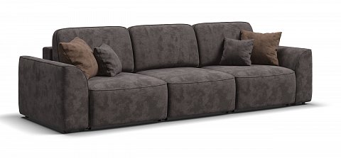 Диван Кинг Модуль Макс велюр Алькантара серый 1