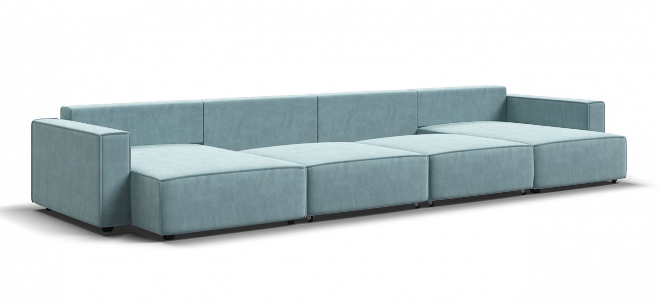 П-образный диван Босс Софт Модуль велюр Монолит аква