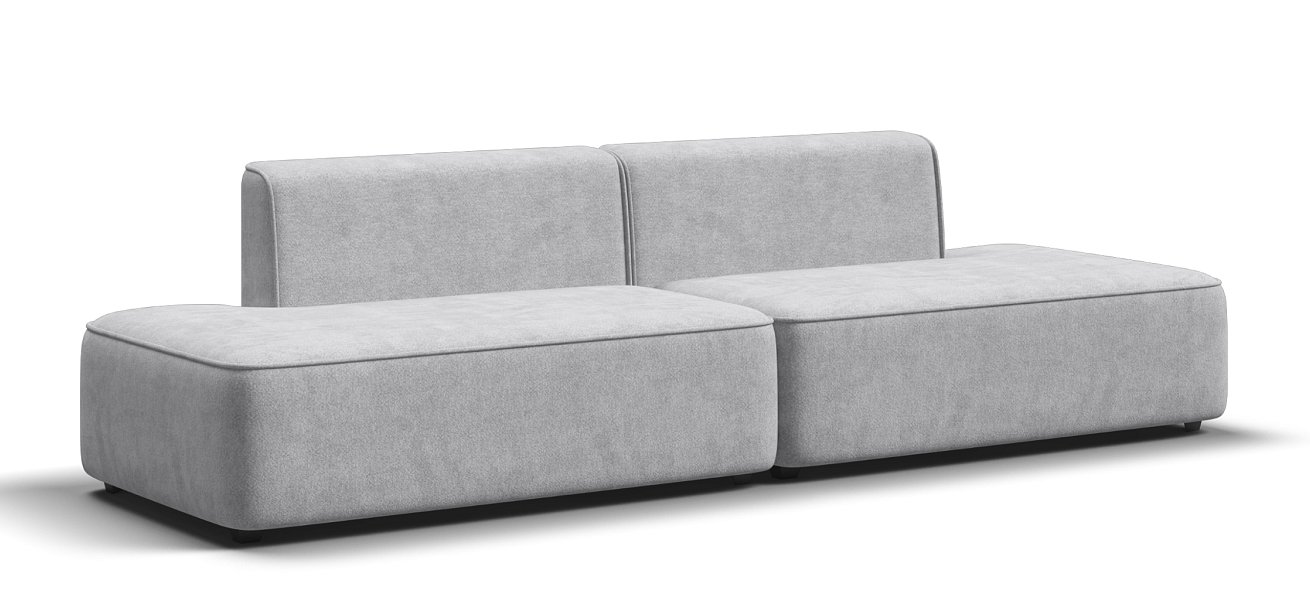 Диван Кинг Твин Шенилл Клауд серый