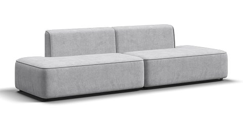 Диван Кинг Твин Шенилл Клауд серый 3