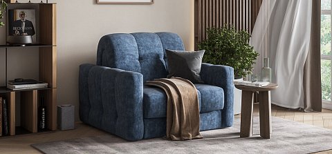 Босс Слип кресло-кровать велюр Роял синий 2