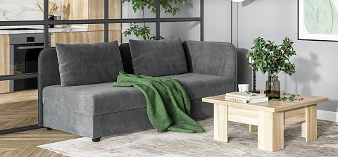 Тахта Ирис велюр Монолит серый 2