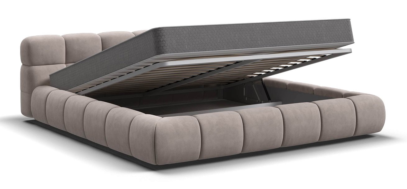 Босс Дрим Кровать+ПМ 180*200 велюр Монолит латте