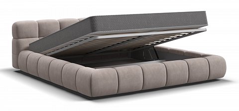 Босс Дрим Кровать+ПМ 180*200 велюр Монолит латте 3