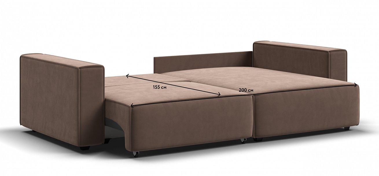 Угловой диван Босс Софт Модуль велюр Монолит мокко