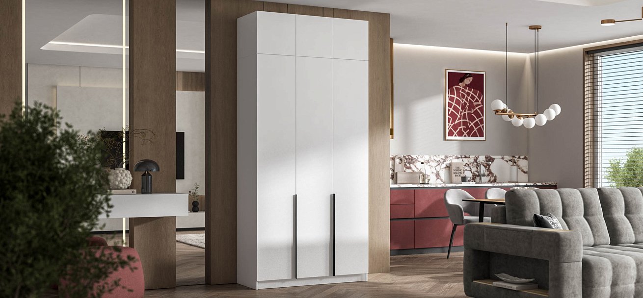 Антресоль 120 3Д Белый