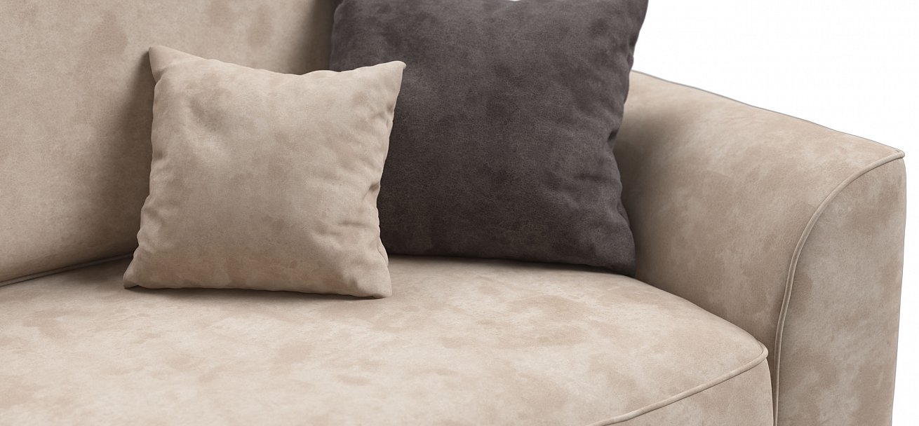 Диван Кинг Модуль велюр Алькантара пепел