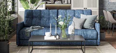 Диван Босс Лофт велюр Роял синий 2