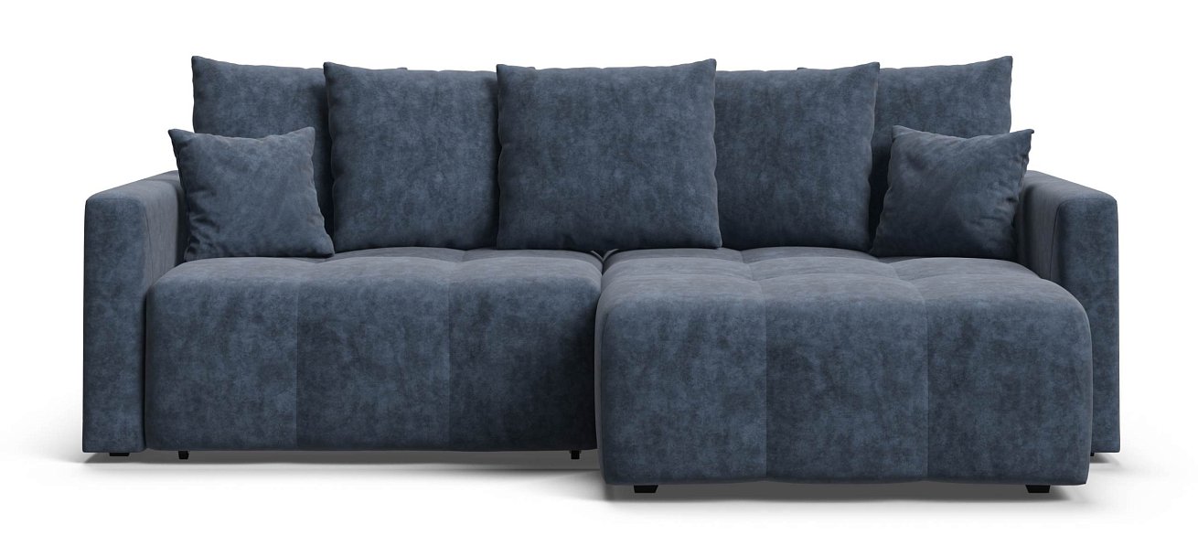 Угловой диван Босс Тренд велюр Роял синий