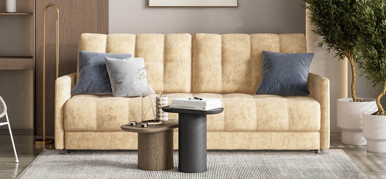 Диван Босс Лофт велюр Роял шампань