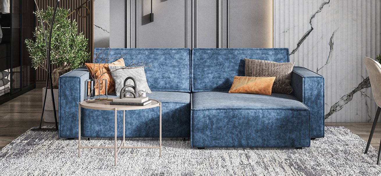 Угловой диван Босс Софт Модуль велюр Роял синий