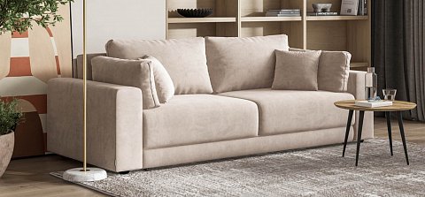 Диван Босс Прайм велюр Монолит латте 2