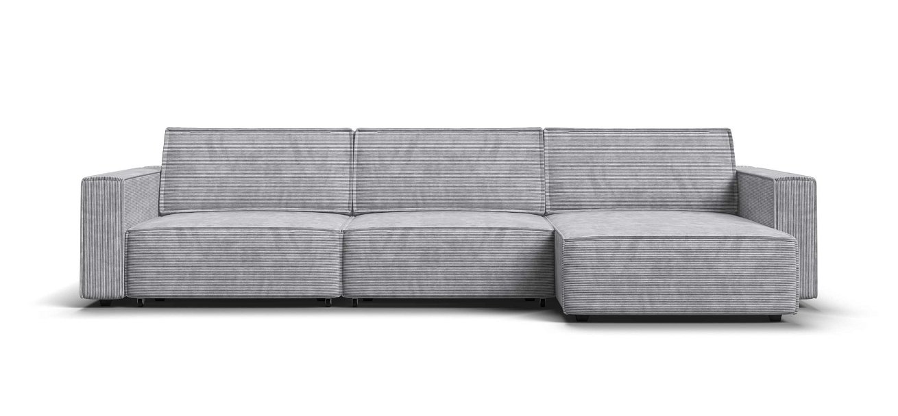 Угловой диван Босс Софт Модуль Макс Вельвет Корд серый