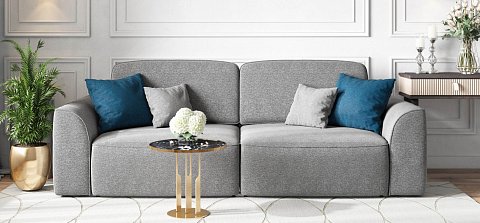 Диван Кинг Рогожка Мальмо серый 2