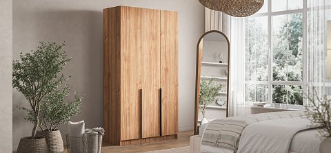 Рим 120 шкаф распашной 3Д 01 Орех Селект 2