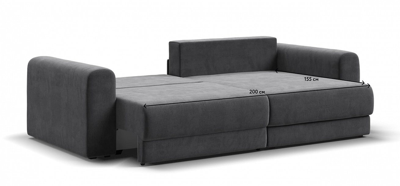 Модульный угловой диван Ричмонд Модуль велюр Монолит серый