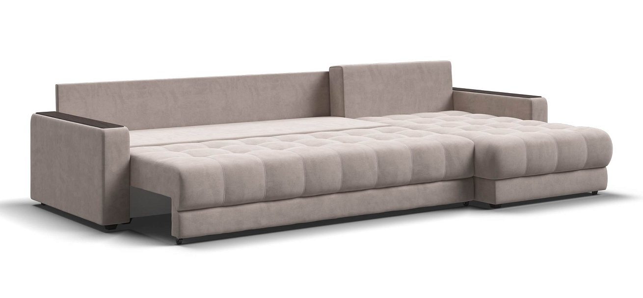 Угловой диван Босс Макс велюр Монолит латте