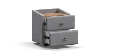 Тумба Босс Классик велюр Монолит Сталь, Орех Селект 3