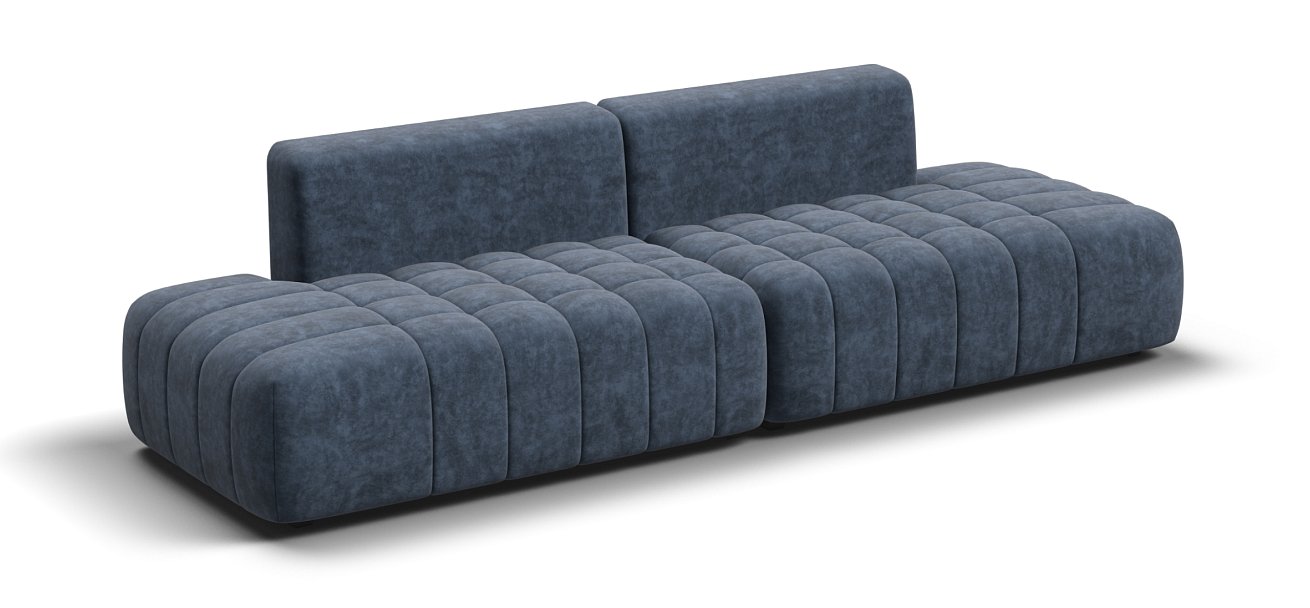 Диван Босс Твин прямой Велюр Роял синий