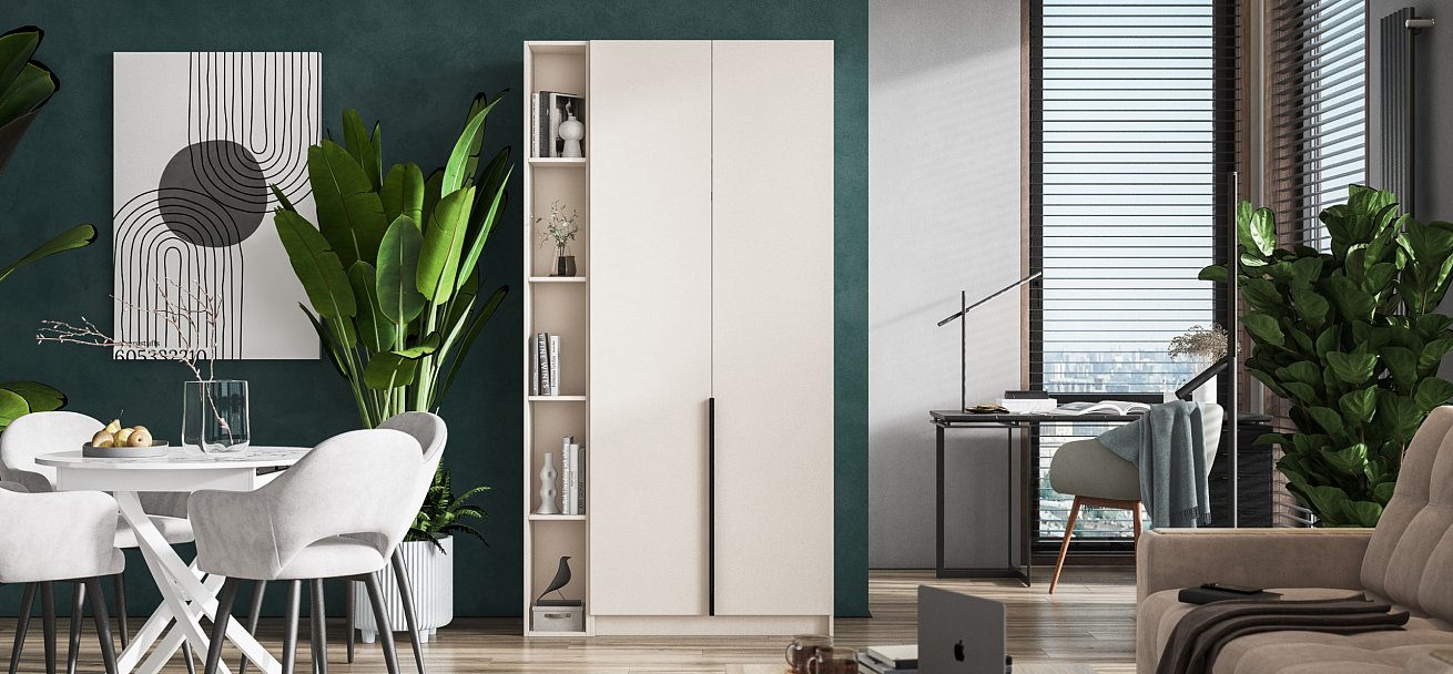 Рим 90 шкаф распашной 2Д 01 Кашемир