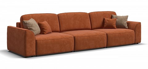 Диван Кинг Макс велюр Алькантара оранж
