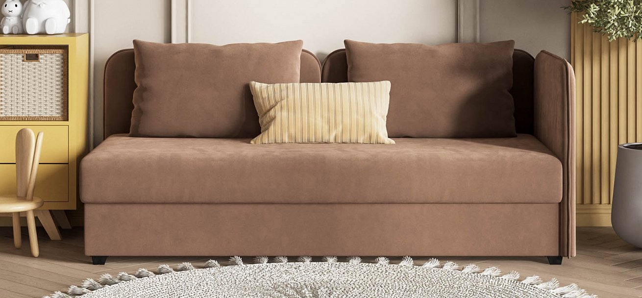 Тахта Ирис велюр Монолит мокко