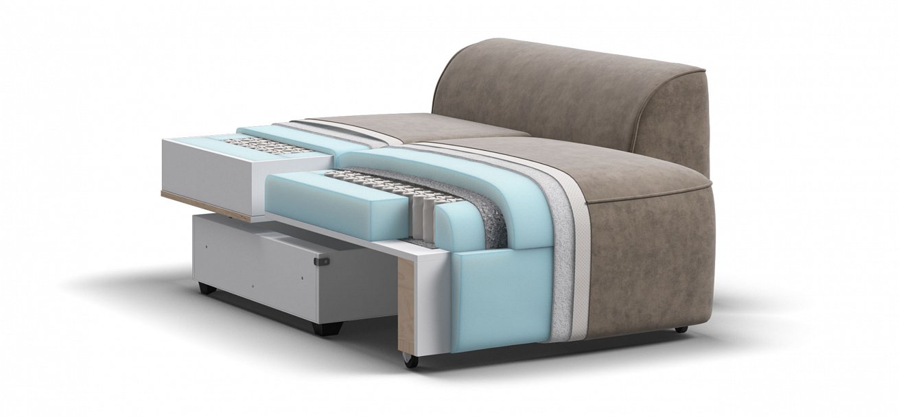 Кресло Кинг Модуль велюр Роял тауп