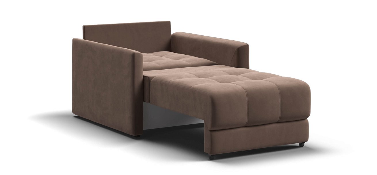 Босс Лофт кресло-кровать велюр Монолит мокко