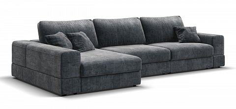 Угловой диван-кровать Босс Модуль ХЛ Шенилл Глосс карбон 1