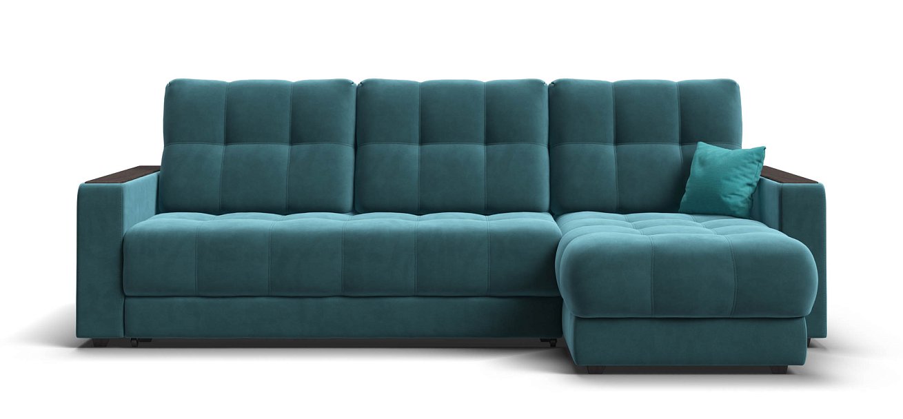 Угловой диван Босс Классик велюр Монолит зеленый