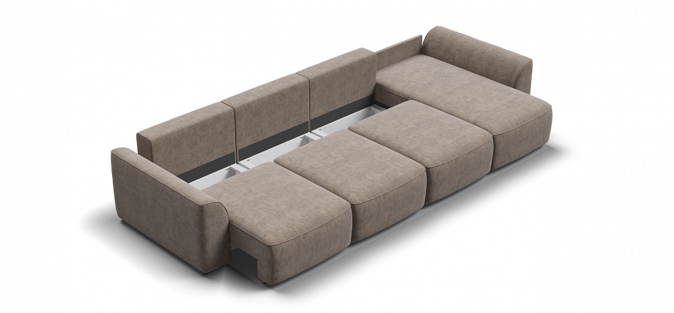 Угловой диван Кинг Модуль Макс велюр Роял тауп