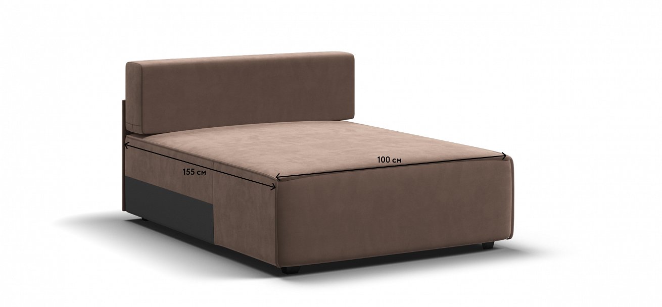 Босс Софт Модуль оттоманка велюр Монолит мокко