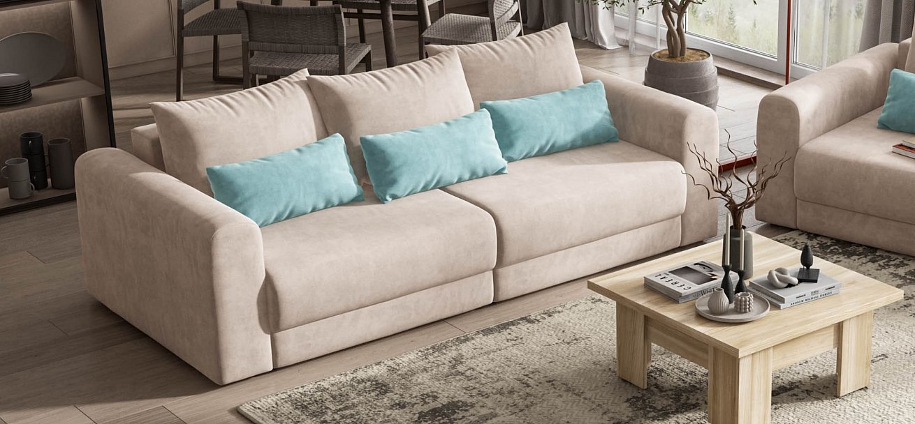 Модульный диван Ричмонд Модуль велюр Монолит латте