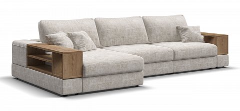 Угловой диван-кровать Босс Модуль ХЛ Шенилл Смарт кварц 1