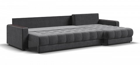 Угловой диван Босс Макс велюр Монолит серый 3