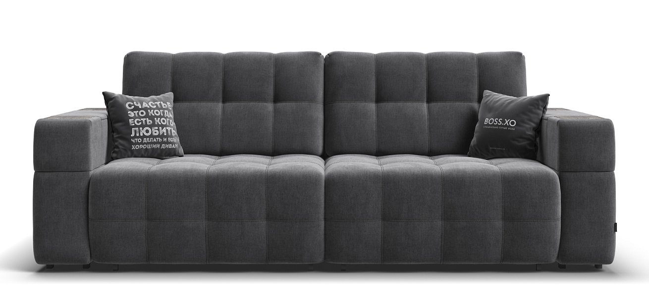 Диван Босс ХО велюр Монолит серый / Камень
