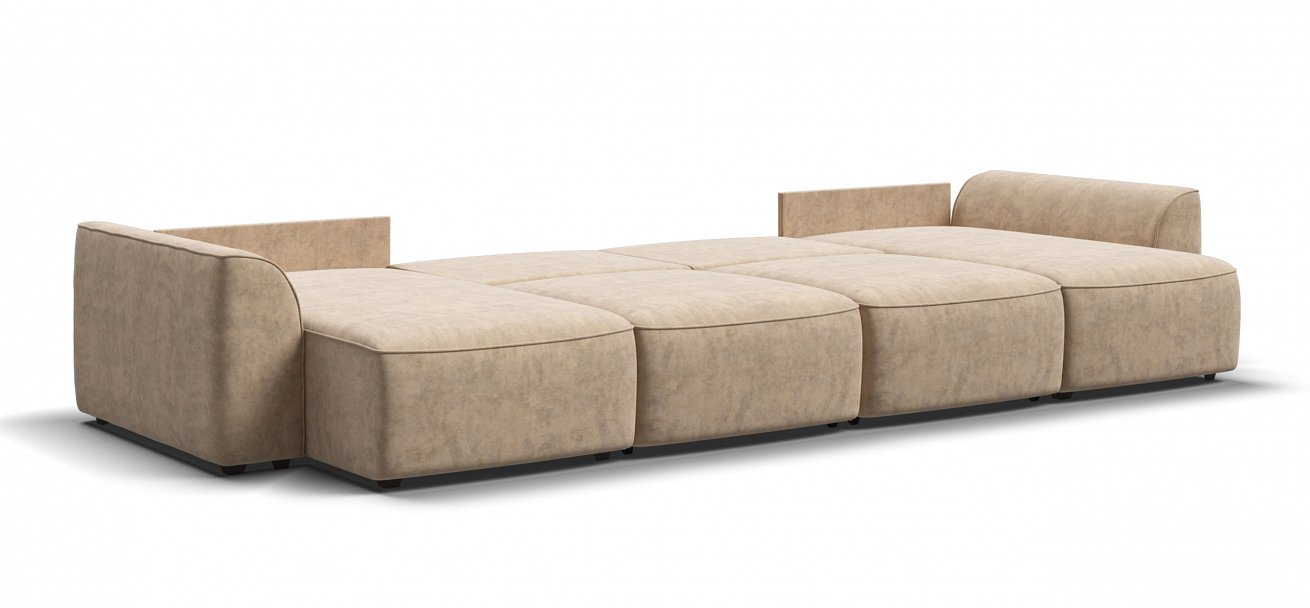 П-образный диван Кинг Модуль велюр Роял шампань