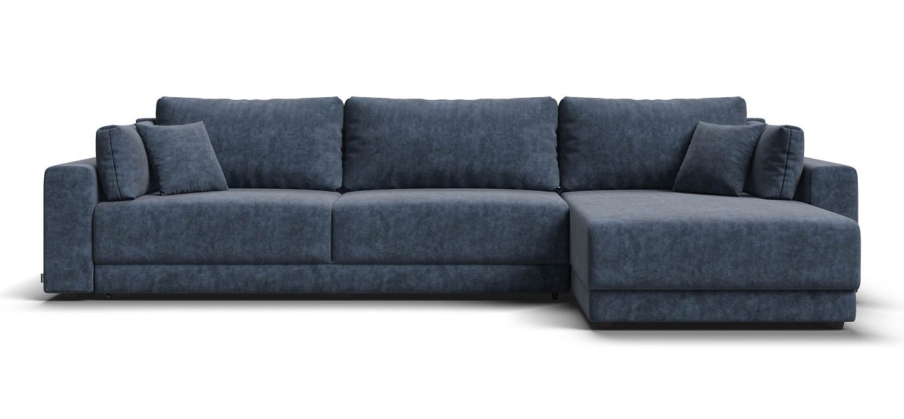 Угловой диван Босс Прайм Макс велюр Роял синий