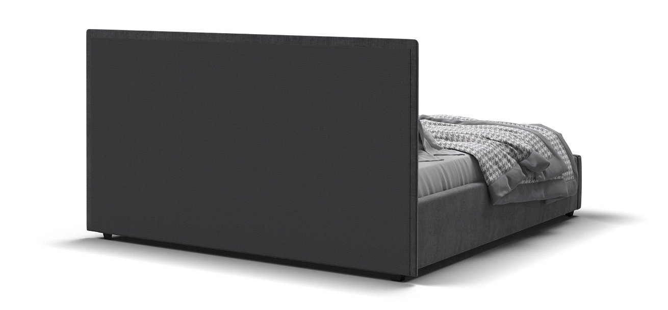 Фрея Кровать+ПМ 160*200 велюр Монолит серый