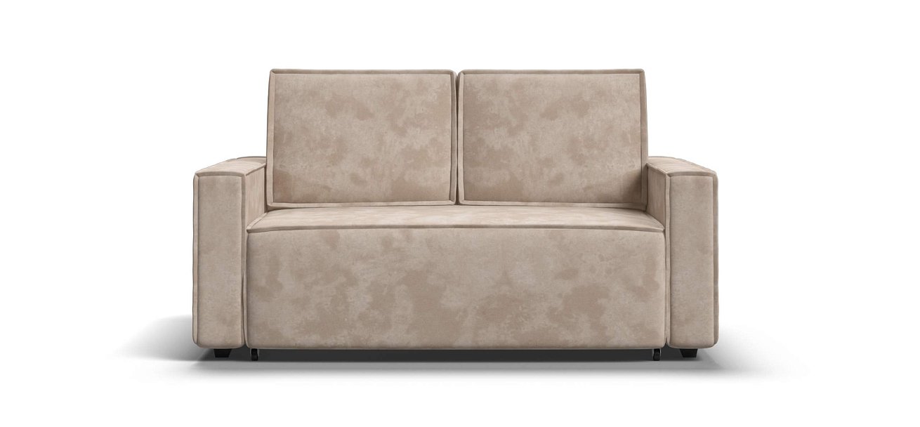 Диван Норд двухместный велюр Алькантара пепел