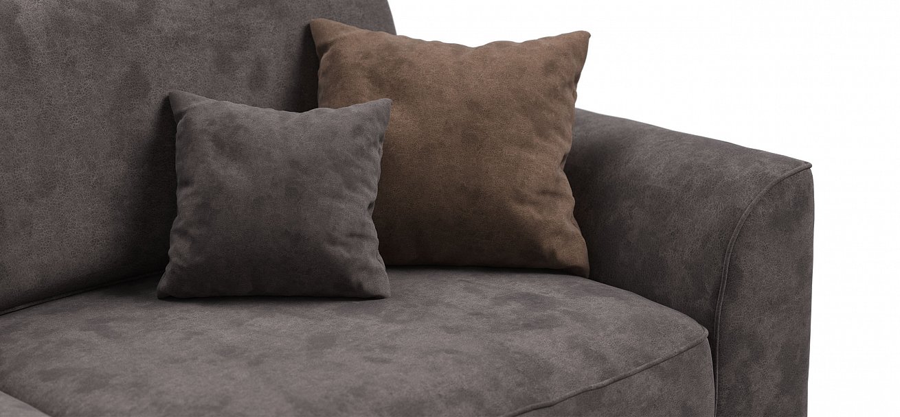 Диван Кинг Модуль Макс велюр Алькантара серый