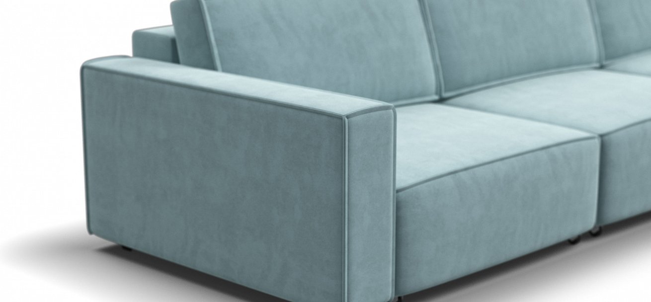 Угловой диван Босс Софт Модуль Макс велюр Монолит аква