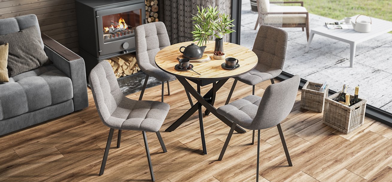 Стул НОРД Рогожка Шерлок серый